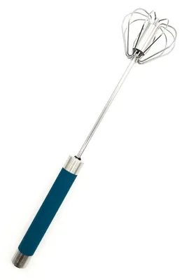 Produktbild von Halbautomatischer Schneebesen aus Edelstahl, Handrührgerät zum Vermischen, Schlagen von Eiern, Soßen, Teig, Eierschläger