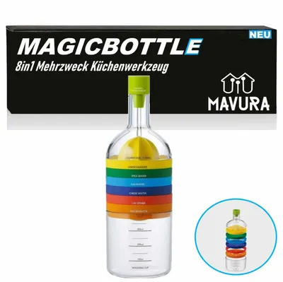 Obrázok produktu pre MAGICBOTTLE kuchynské náradie strúhadlo lievik lis odmerka odšťavovač otvárač 8v1