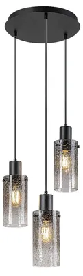 Obrázek produktu pro Rabalux Černý závěsný lustr Fumea pro žárovku 3x E27 72038