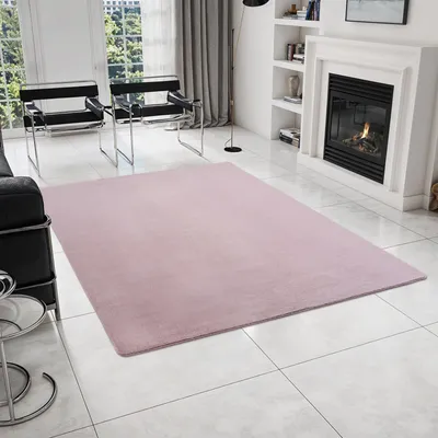 Produktbild von Homebyhome Waschbarer Kurzflor Teppich, rutschfest & weich, Modernes Einfarbig Design für Wohnzimmer, Schlafzimmer, Grösse: 120x160 cm