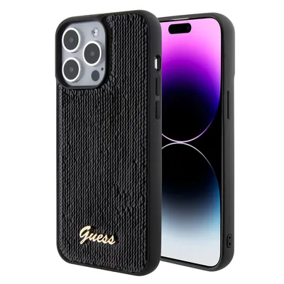 Image de Guess Housse de protection Case Cover Housse pour téléphone portable Apple iPhone 15 Pro Max Noir