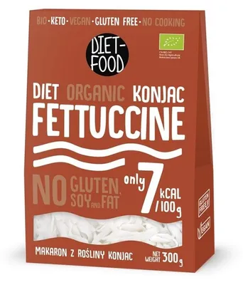 MAKARON (KONJAC) FETTUCCINE BEZGLUTENOWY BIO 385 g (300 g) - DIET-FOOD