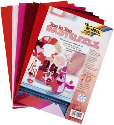 Zdjęcie produktu dla Folia 520492 Filz Ton in Ton 20x30cm rot