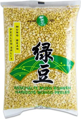Image de [ 400g ] GOLDEN CHEF haricots mungo décortiqués / mungo bean / peeled split mung bean