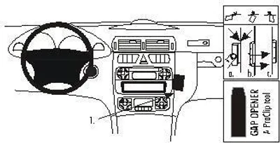 Produktbild von Brodit ProClip Fahrzeughalter 852812 - Winkelbefestigung - Mercedes Benz C-Klasse (180-320) 00-06, Mercedes Benz C-Klasse (180-320) 01-06