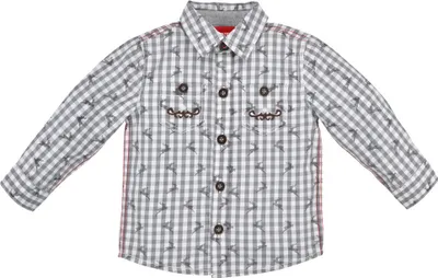 Produktbild von BONDI Jungen Trachtenhemd "Lausbub" 91576 | Grau Größe: 92