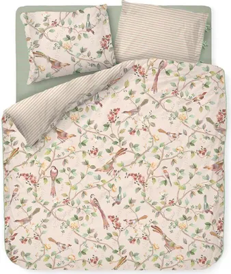 Produktbild von Pip Studio Good Nightingale Bettwäsche-Garnitur Farbe Sand Größe 200x200+2x80x80 AL