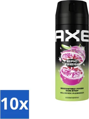 Produktbild von AX - Deodorant Spray - Epic Fresh - Zitrus & Minze - Ultra Fresh - 150 ml - Vorteilspack - 10 Stücke