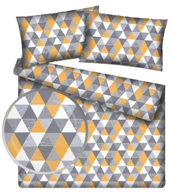 Produktbild von Nyks Bettwäsche Set Baumwolle Geometrisches Muster 160x200