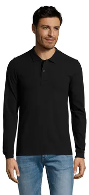 Image de SOLS - Polo « Perfect » pour homme à manches longues LT1753 (M) (noir)