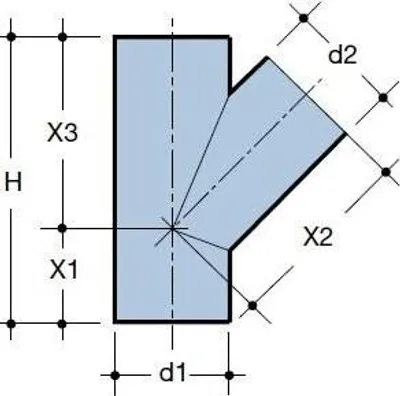 Produktbild von PEHD T-Stück 200x110/45 S12.5, schwarz, QS (Quick Stream)