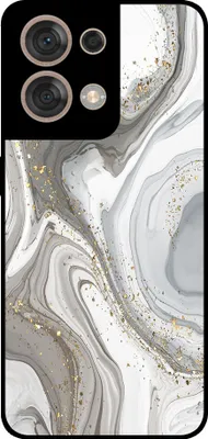 Produktbild von Smartphonica Telefon Fall geeignet für Oppo Reno8 5G mit Marmor-Druck - TPU zurück Abdeckung Fall Marmor-Design - Silber