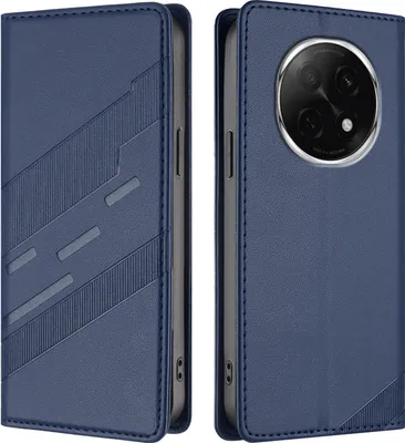 Image de Etui pour Oppo A5 Pro 5G, étui portefeuille en cuirPolyuréthaneavec fente pour cartes et fonction stand Blau