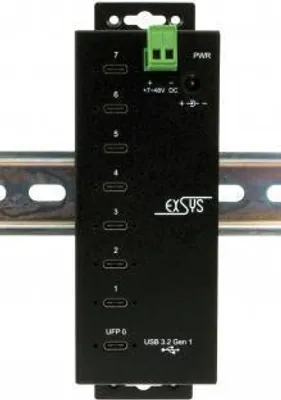 Immagine prodotto di EXSYS EX-1147HMVS Hub di interfaccia USB 3.2 Gen 1 (3.1 Gen 1) Type-C nero (EX-1147HMVS)