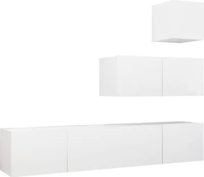 Obrázek produktu pro vidaXL 4dílná sada TV skříněk Bílý dřevěný materiál