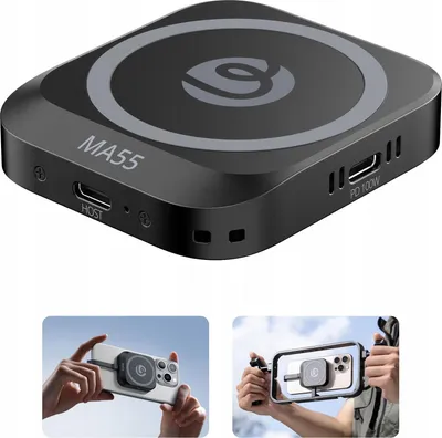 Imagen del producto de Carcasa magnética con soporte para disco SSD, compatible con teléfonos USB-C, con sistema de refrigeración, compatible con modelos ULANZI / MA55 / M097