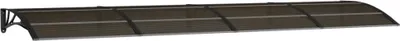 Image de vidaXL Auvent de porte Noir 400x100 cm Polycarbonate