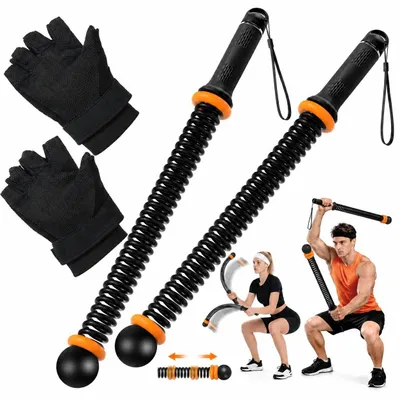 Produktbild von 2er Set kabelloses Battle Rope - Trainingsseil System - Power Training - Armkraft - Ganzkörper Workout - Heimfitness - Unisex
