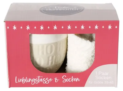 Produktbild von Jumbo-Tasse mit Weihnachtsmotiv HOHO, 600 ml