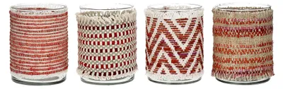 Zdjęcie produktu dla Lampa dekoracyjna Pomax Ôray wykonana ze szkła, w odcieniach czerwieni, średnica 10 cm, wysokość 13,5 cm