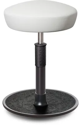 Produktbild von Sitz- Stehhocker Free Regular Hutsitz skai Kunstleder Weiß schwarz /schwarz.