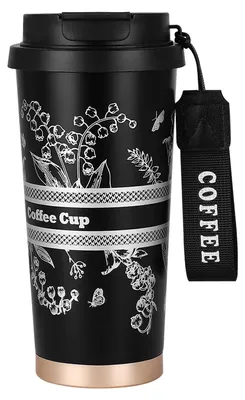 Isolierkaffeebecher 500 ml, doppelwandig Edelstahl, auslaufsicher