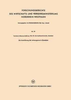 Produktbild von Die Ausnützung der Leinengarne in Geweben
