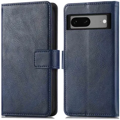 Imagen del producto de Funda Tipo Libro de Lujo para Google Pixel 7a - Azul oscuro