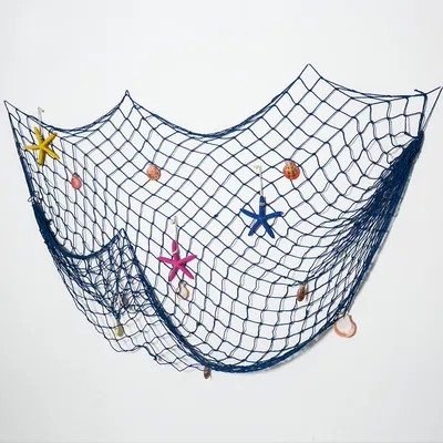 Produktbild von 200 cm x 100 cm Fischernetz mit Muscheln Strand Thema Dekor für Party Home Wohnzimmer Schlafzimmer mediterranen Stil Dekor Wanddekoration