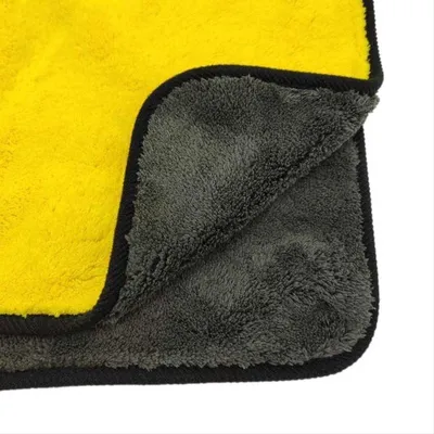 Immagine prodotto di Strofinaccio in microfibra per asciugare l'auto – 40x40 cm – Panno per la pulizia – Panno per la pulizia – Panno per la pulizia dell'auto – Confezione da 3 pezzi – Colore giallo/grigio – Multiuso – CHPN