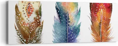Produktbild von Bild auf Leinwand - Leinwandbild - Einteilig - Feder Vogel Farbe - 90x30cm - Wand Bild - Wanddeko - Wandbilder - Leinwanddruck - Bilder - Wanddekoration - Leinwand bilder - Wandbild - AB90x30-4927