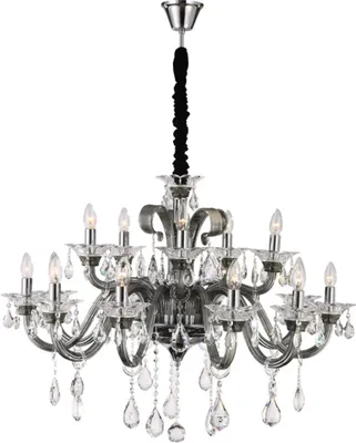 Zdjęcie produktu dla Globo Lighting lampa wisząca metal chromowany, kryształy K9 przezroczyste, ø: 950mm, H: 1345mm, bez 15x E14 40W 230V