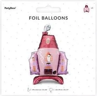 Image de Ballon en plastique Maison hantée, 89,5x116,5 cm, mélange