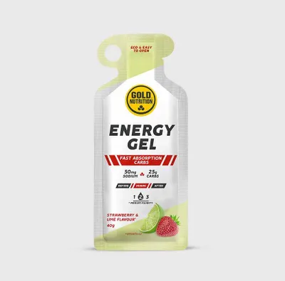 Produktbild von Gold Nutrition Vitamine & Nahrungsergänzungsmittel Energie-Gel | Schnelle und lang anhaltende Energie, Erdbeere und Limette