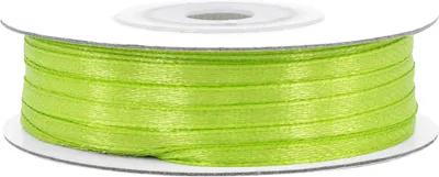 Produktbild von Satinband 3mm x 50m Rolle Hellgrün / Maigrün