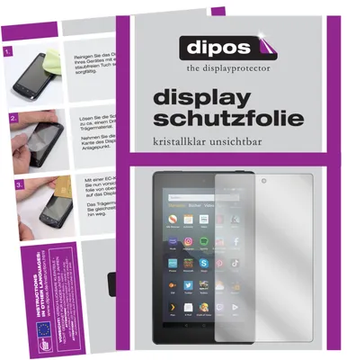 Produktbild von 2x Schutzfolie für Amazon Fire 7 Tablet (2019) klar Displayschutzfolie Display