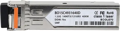 Zdjęcie produktu dla Kompatybilność Allied Telesis SFP-BXD43-40KM BlueOptics BO15C4931640D Transceiver SFP, LC-Simplex, 1000BASE-BX-D, światłowód jednomodowy, TX1490nm/RX1310nm, 40KM, DDM, 0°C/+70°C (SFP-BXD43-40KM-AT-BO)