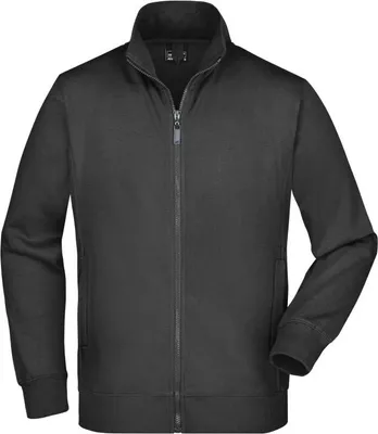 Produktbild von Sweat-Jacke aus formbeständiger Sweat-Qualität black, Gr. L