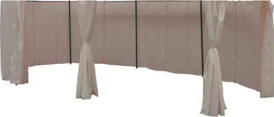 Produktbild von 8er Set Seitenteile Pavillon 5,3x3,5m oval wasserabweisend Seitenwand Sichtschutz Taupe