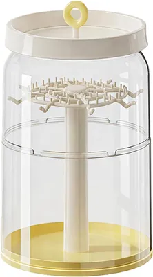 Produktbild von Klaracryl-Vitrine für Sammelfiguren mit 360°-Drehbox zur Aufbewahrung von Puppen, Schlüsselanhängern, Figuren, Spielzeug und Sammlerstücken im Wohnzimmer, Schlafzimmer oder Kinderzimmer