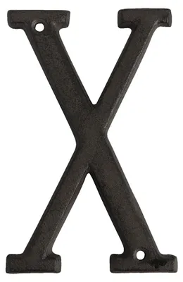 Produktbild von Clayre & Eef Eisen Buschstabe X 13 cm Braun Eisen