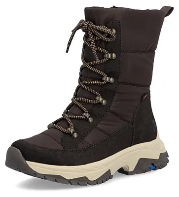 Image de Bottes pour femmes Rieker, modèle HWK, en textile, couleur marron