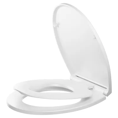 Produktbild von CECIPA O-förmiger WC-Sitz,Auch für Kinder geeignet,WC-Sitz mit Deckel,Dreiteiliger Soft-Close-Mechanismus, Familienform,Belastbar bis 250 kg,Weiß