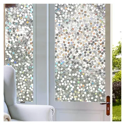 3D Fensterfolie Kreis Regenbogen Effekt 45x200 cm