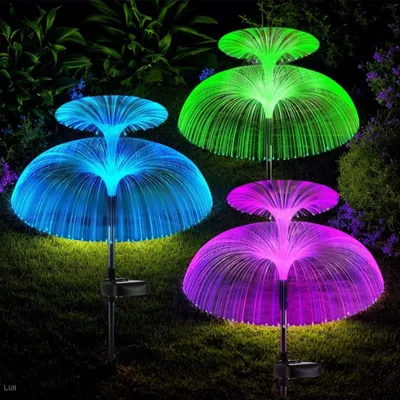 Solar-Quallenleuchten, 3er-Set, IP65, wasserdicht, für Garten