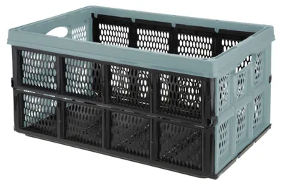 Image de Boîte pliante empilable 32 L Boîte de transport 48X35X24CM Caisse de courses pliable