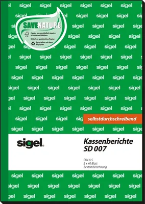 Produktbild von Formularbuch Kassenbericht A5 selbstdurchschreibend VE=5x2x40 Blatt