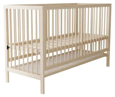 Image de Lit bébé, en bois massif, réglable en hauteur, lit d'enfant