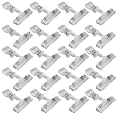 Preisschilderhalter 20er Set, 10,5 cm, drehbar, transparent