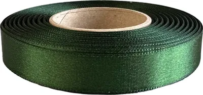 Produktbild von Satinband dunkelgrün, 1,5 cm breit, 20 m lang